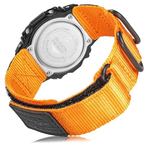 DAVILANE 16mm Watch Band Strap for Casio Mens G-Shock DW5600/8900,GA100/110/120,GD100/110/120,GW6900,GWM5610,Upgraded Three Buckles Nylon Watch Band
