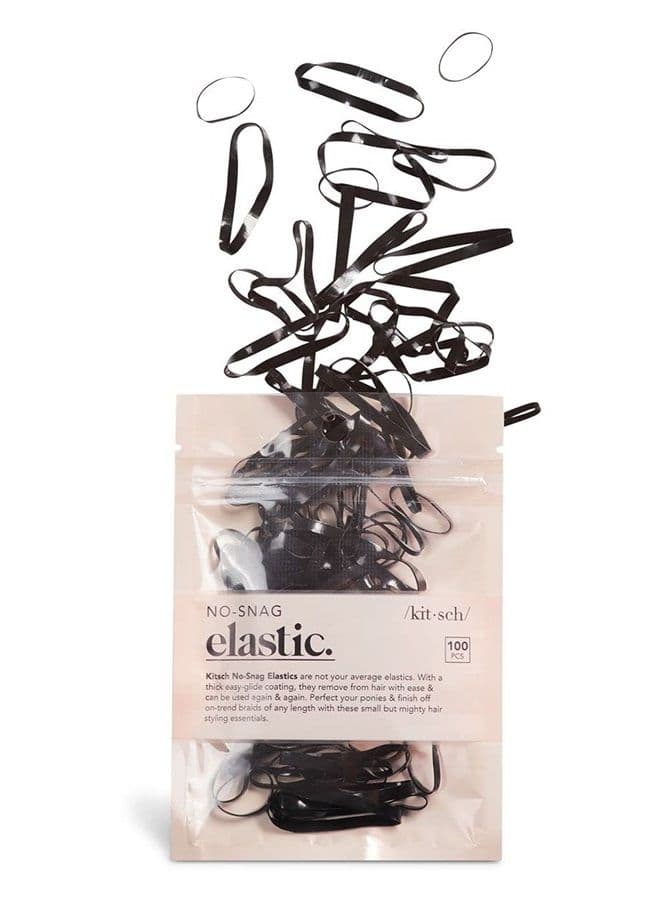 No Snag Small Elastic Hair Ties - Rubber Bands for Hair | Baby Hair Ties & Small Hair Ties | Hair Rubber Bands & Elastic Hair Bands | Hair Elastics for Women's Hair - 5pack, 500pcs (Black)