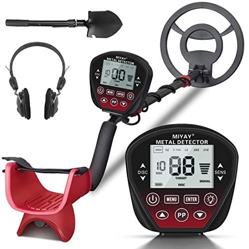 Professional Metal Detector for Adults, Gold Metal Detectors Lightweight with LCD Display, Pinpoint & Disc & Notch & All Metal 5 Modes, Battery Included