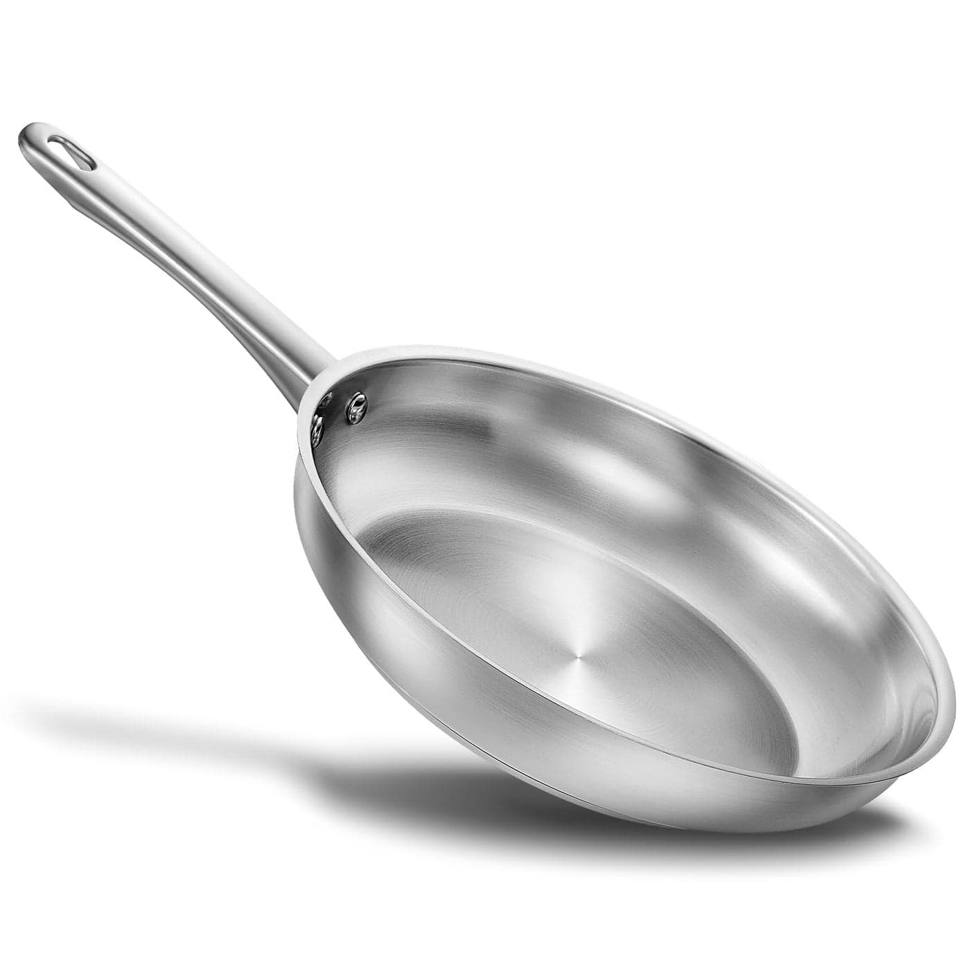 KOCH SYSTEME CS Stainless Steel Frying Pan 8 Inch, Small Skillets for Professional Cookware, PFAS-Free Steel Cooking Pan with Stay-Cool Handle, Induction Compatible, Dishwasher Safe, Oven Safe to 450℉