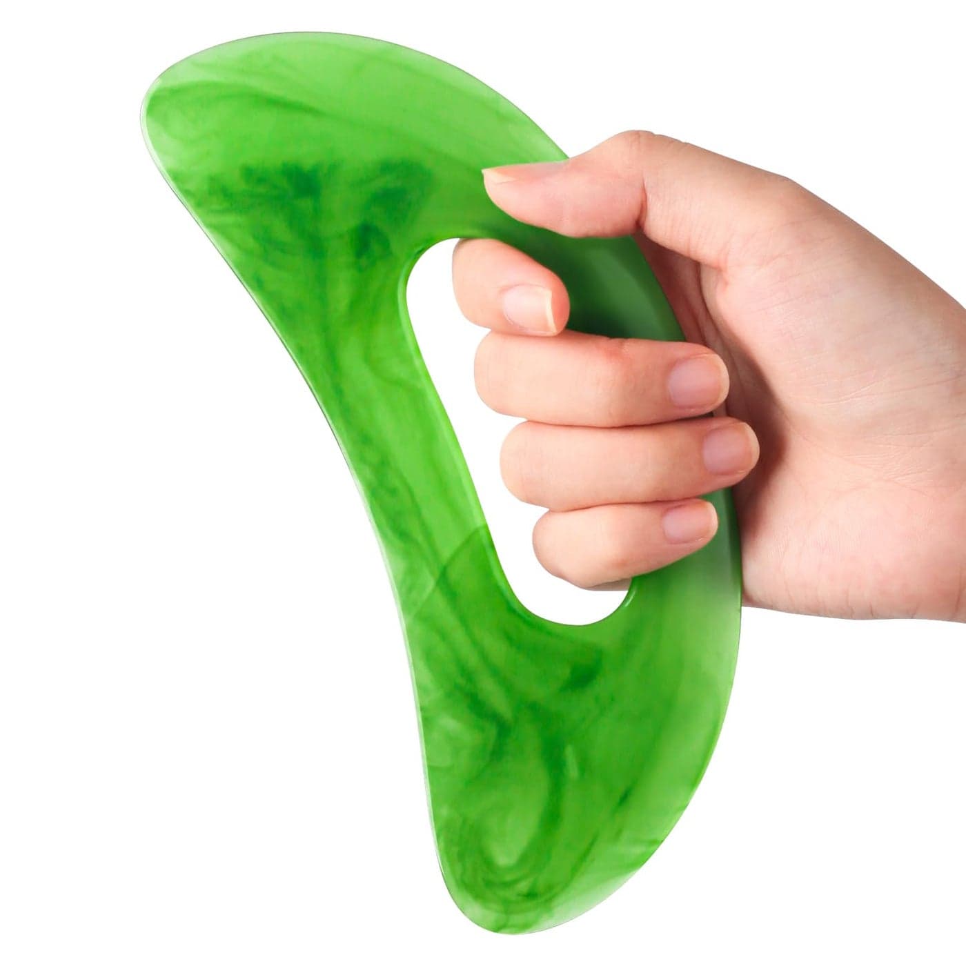 Scienlodic Body Gua Sha Massage Tool with Handle Larger Guasha Tool for Back Neck Face Leg Massage Lymphatic Drainage Cellulite Remove