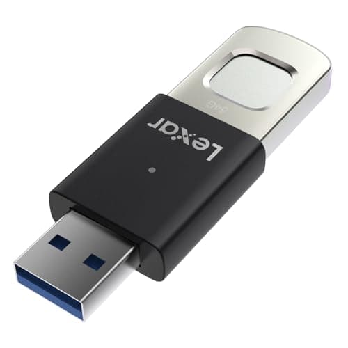 Lexar 256GB JumpDrive Fingerprint F35 PRO USB 32 Gen 1 Flash Drive Up to 400350 MBs ReadWrite Storage Expansion and Backup 256bit AES Fingerprint Encryption LJDF35P256GRNBNG