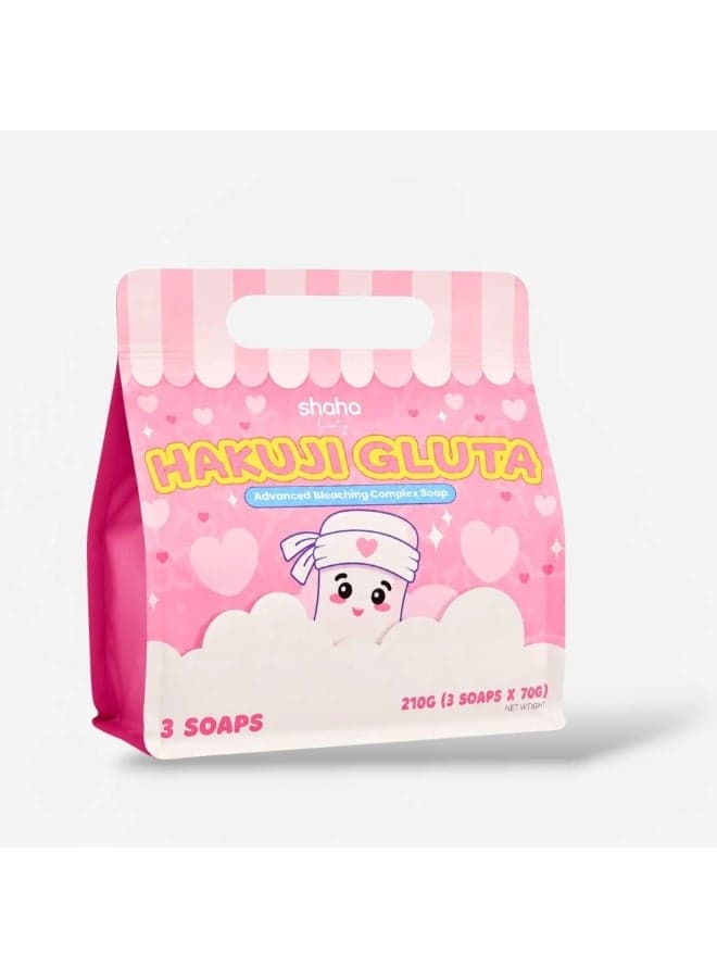 Hakuji Gluta Skin Lightening Soap Pack – Triple Soap Value Set Designed to Support Brighter, Cleaner, and More Confident-Looking Skin with Every Wash