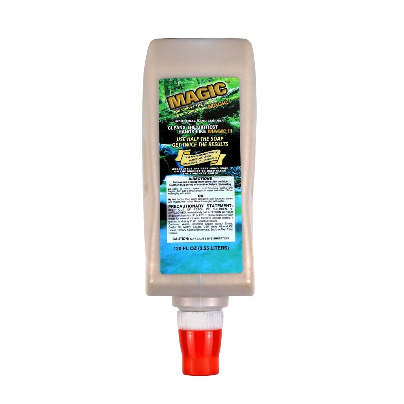 Zenex Magic Hand Soap Industrial Hand Cleaner for Auto Mechanics Shop Soap Walnut Shell Scrubbers to Remove Grease Oil Ink Paint Moisturizing Ingredients 355 L 1 Pack