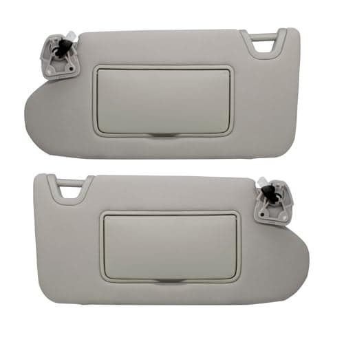 NHILES Driver/Left & Passenger/Right Sun Visor Compatible with Nissan Altima 2013 2014 2015 2016 2017 2018 with Light, Without Sunroof 96401-3TA2A 96400-3TA2A Gray