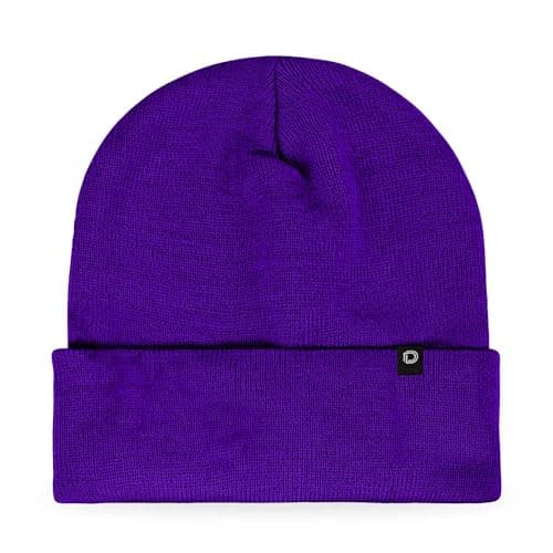 DALIX Cuff Beanie Cap 12" in Purple