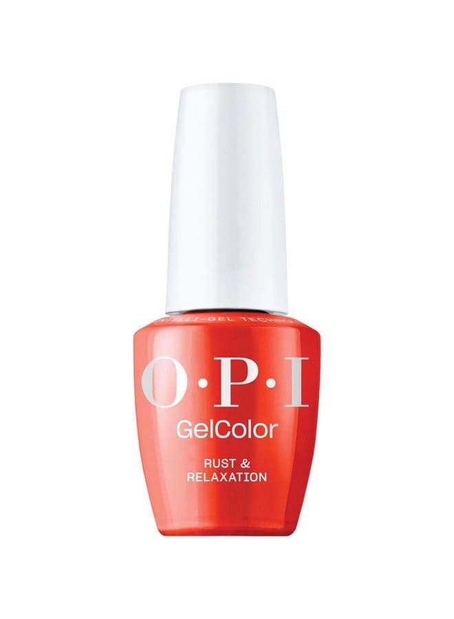 GelColor Rust & Relaxation | Opaque Bright Orange Crème UV Cure Gel Nail Polish | Vegan & HEMA Free, Long Lasting, High Shine