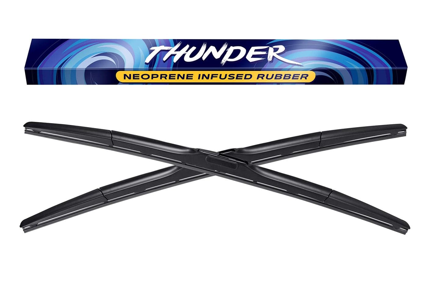 Spearhead THUNDER 22"+17" Hybrid Wiper Blades w/Neoprene Infused Rubber, Outwipes Silicone (Pair)