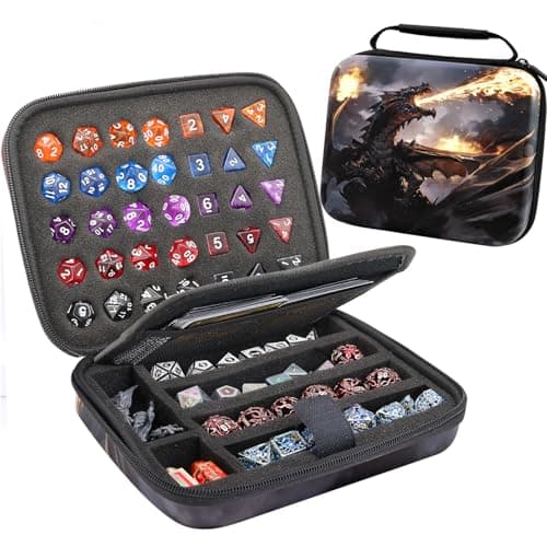 Dice Storage Case Dice Bag Dice throne dnd dice tray dice holder dnd dice storage dice case Multifunctional storage Organizer Role Playing Game for Rpg Table Game (C)