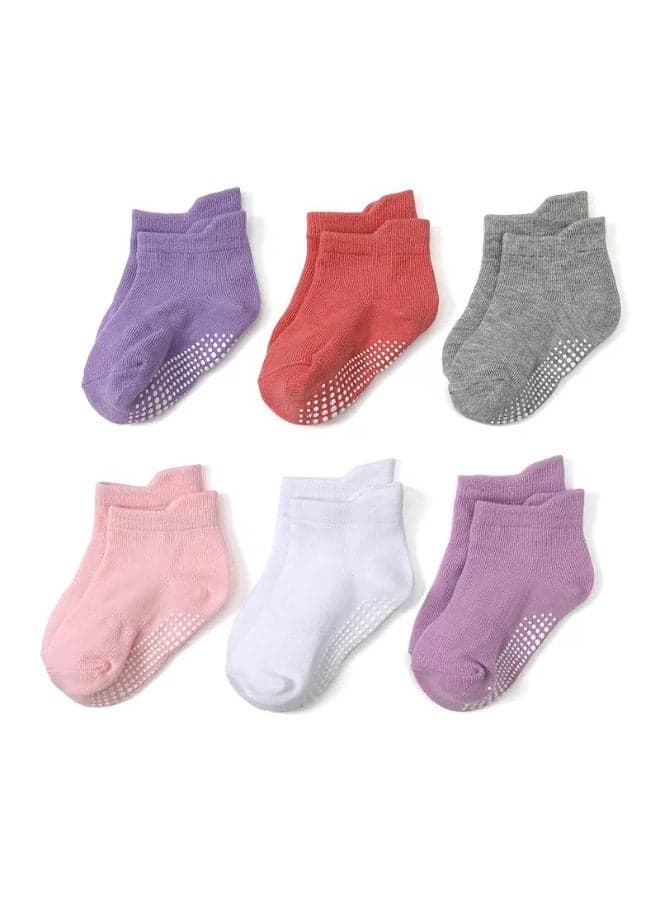 6 Pairs Children's Floor Socks Baby Non-Slip Socks