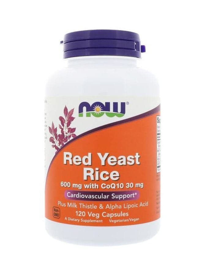 Red Yeast Rice Dietary Supplement For Cardio-Vascular Support - 120 Veg Capsules