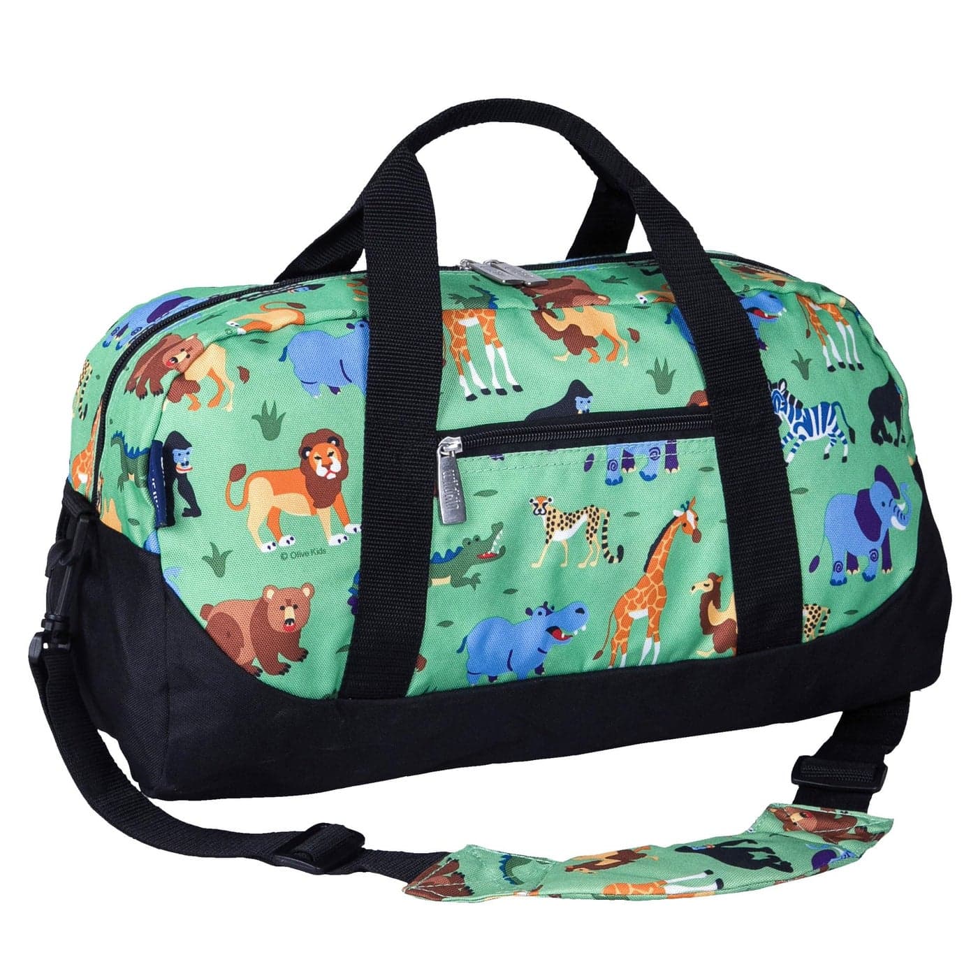 Wildkin Kids Overnighter Duffel Bag CarryOn Size Ideal for School Sleepovers Wild Animals