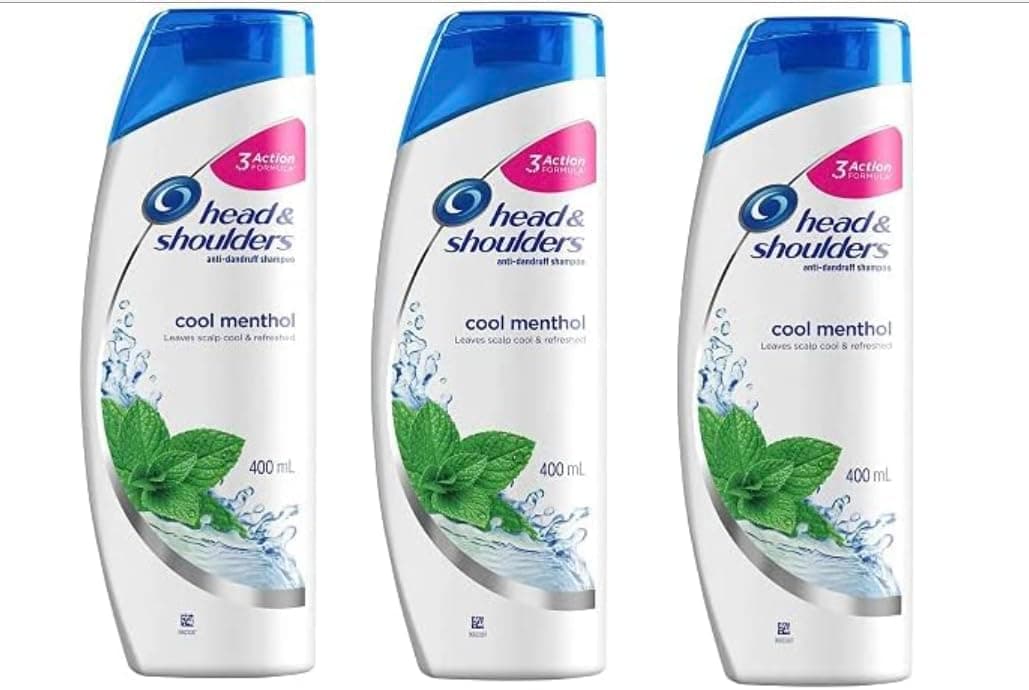 3 x Head & Shoulders Anti-Dandruff Shampoo - Cool Menthol - 400 ml