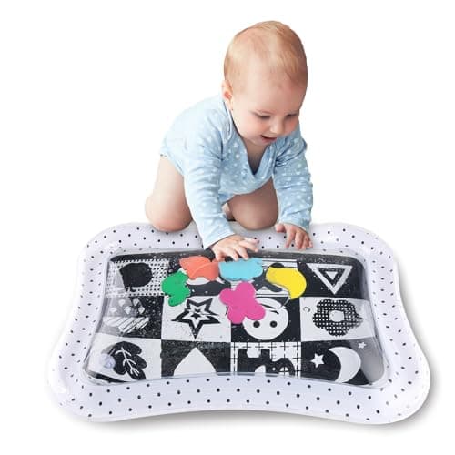 The Peanutshell Tummy Time Water Play Mat for Babies Girls or Boys High Contrast Sensory Developmental Toy Infant Baby Floor Toys Games Baby Essentials Must Haves Montessori