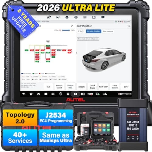 Autel MaxiCOM Ultra Lite Intelligent Scanner 2 Years Free Update 2026 Ultra Lite Up of Elite II Pro MS909 MS919 Same as MaxiSys Ultra Motor TruSpeed Repair Topology 20 40 Services DOIP CANFD