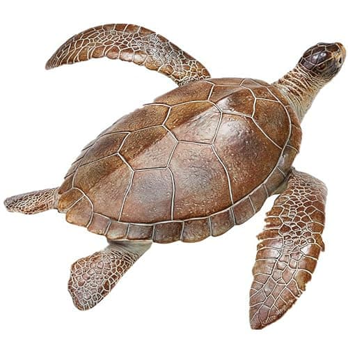 GeminiGenius Sea Turtle Toys Sea Animal Action Figure Sea Turtle Plastic Toy Great for Kids Bath Swimming Beach Toys and Perfect Cake Coppers Garden Decor 10 Inches