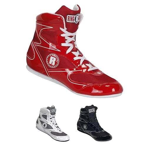 Ringside Diablo Boxing Shoes LowTop Ankle Shoes for Men and Women Shoes in Synthetic Leather Finish Ideal for Boxing Wrestling and More Red Size 6