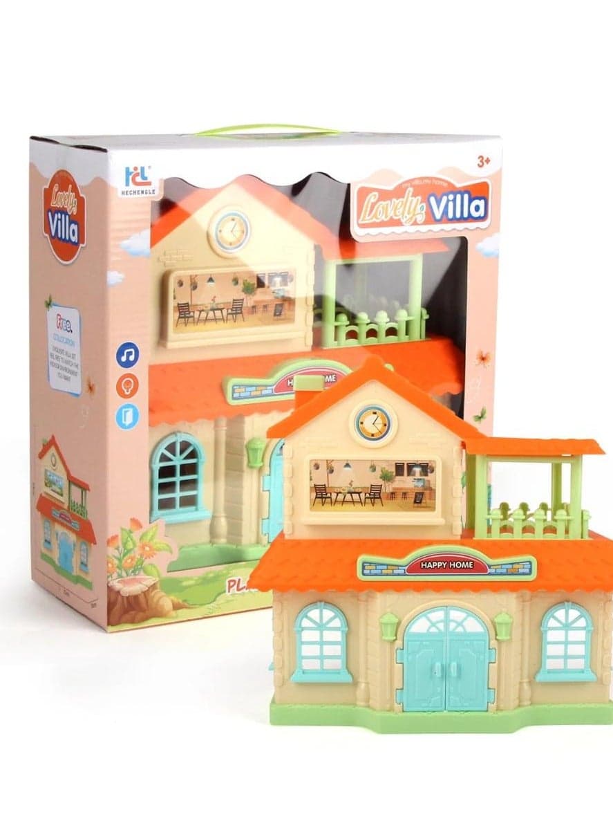 Miniature Dollhouse Kit Tiny House kit with Furniture and Music & Light Mini Villa Toys Play House Toys Great Gift for Birthday