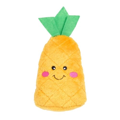 ZippyPaws NomNomz Dog Squeaky Toys to Keep Them Busy Funny Food Plush for Small Medium Dogs Cute Stuffed Puppy Toy Pet Products Gift for Dogs of All Breeds Soft and Cuddly Pineapple