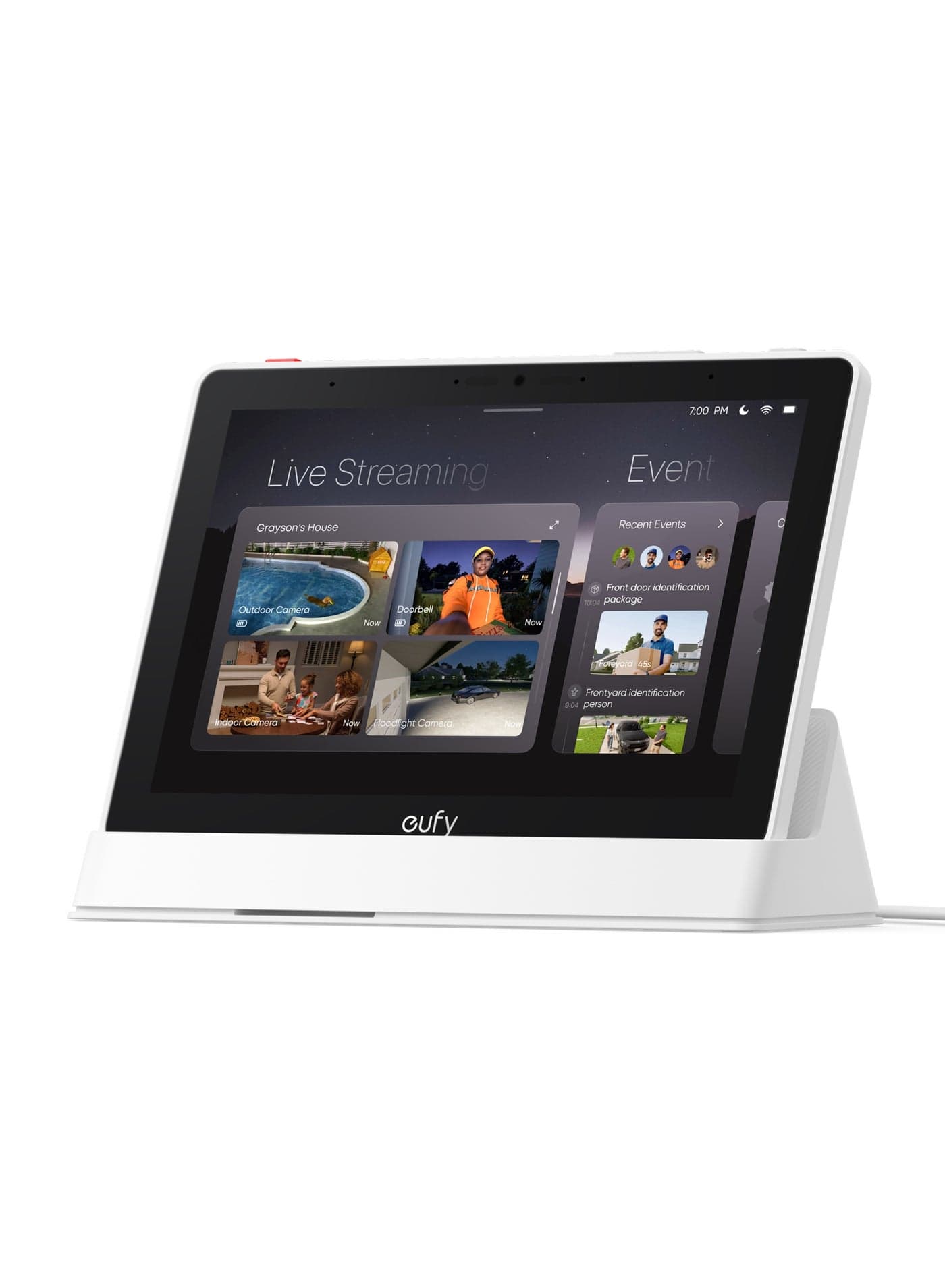 eufy Security Smart Display E10, Smart Home Hub, 8" Control Panel, Compatible Devices, 4 Views on 1 Screen, Instant Door Alerts, Daily Event Reports, No Monthly Fee