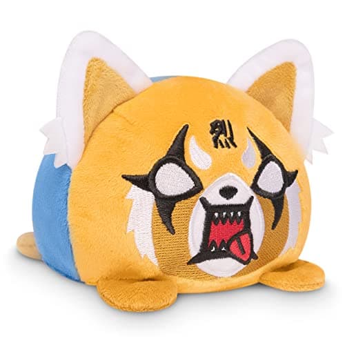 TeeTurtle Reversible Sanrio Aggretsuko Plushie 4Inch TwoSided Flip Plush Toy with Embroidered Details Cute Mini Collectible Plush for Kids Teens and Adults