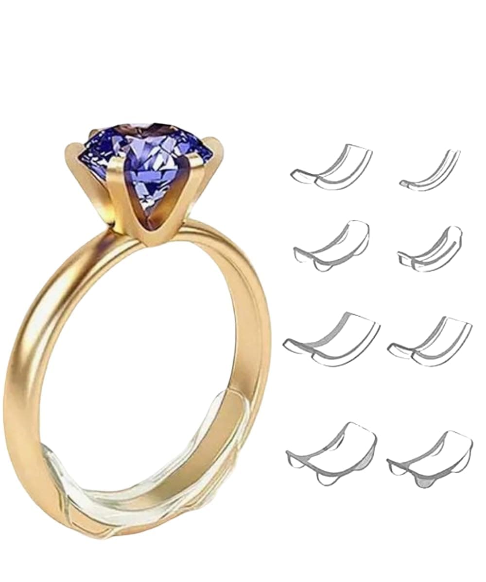 Fashion Frill Invisible Transparent Ring Size Adjuster For Women & Men Jewellery Adjuster Pack of 8