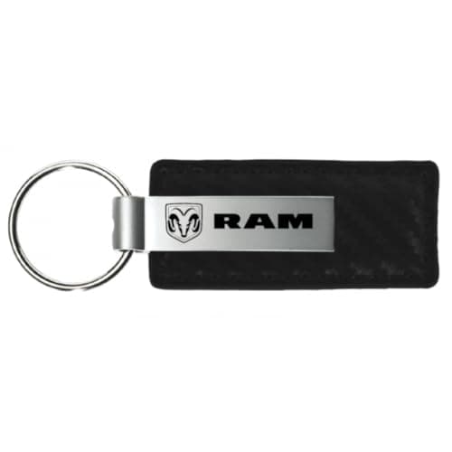 AU-TOMOTIVE GOLD, INC. Officially Licensed Carbon Fiber Leather Key Fob for RAM (Black)