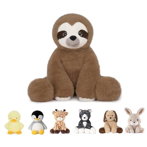 Niuniu Daddy 14 35 Pound Weighted Sloth Stuffed Animal Heavy Stuffed Sloth Plush Toys for Kids Adults Small Weighted Beads for Plush Animals Body Pillow for Presents Birthday Christmas Holiday