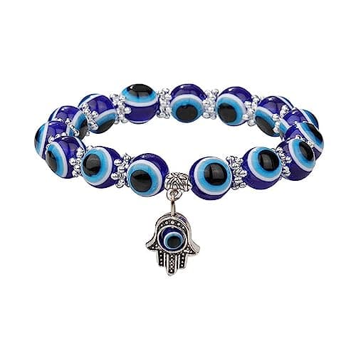 Fashion Frill Evil Eye Bracelet For Women Buddha Hand Wristband Silver Beads Charm Evil Eye Bracelets For Women Girls Love Gifts Jewellery