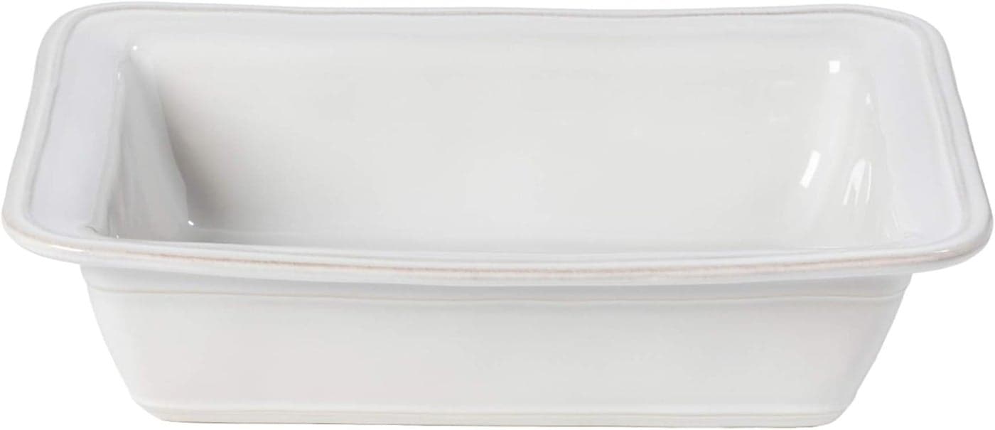 Casafina Ceramic 115 x 9 Rectangular Baker Fontana Collection White Oven Dishwasher Safe Bakeware Food Safe Glazing Restaurant Quality Dinnerware
