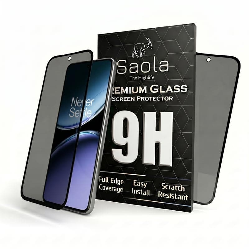 Saola® Ultra Privacy Tempered Glass For Oneplus Nord 4 (PACK OF 1) with Free Installation Kit. Full screen Coverage. Free Replacement If Received Damaged - 6.74 inch