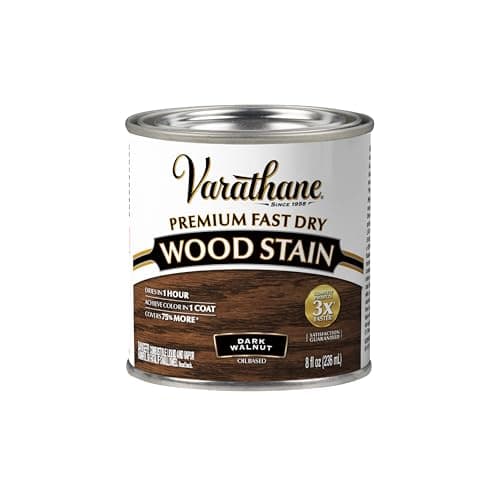 Rust-Oleum Varathane 262025 Premium Fast Dry Wood Stain, Dark Walnut, (Half Pint/236ml)
