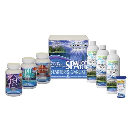 Waters Choice Complete Hot Tub Chemicals 3-Month Starter Kit-All-in-One Water Clarifier, Chemical-Free Spa Kit for Easy Water Care in Hot Tubs & Jacuzzis