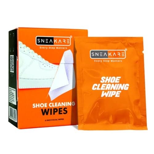 SNEAKARE Shoe Cleaning Wipes (Pack of 6) - Textured, Travel-Friendly & Disposable Shoe Wipes for All Shoes - Sneaker Cleaner Wipe Multipack - Mess-Free White Shoes Cleaner for Sneakers
