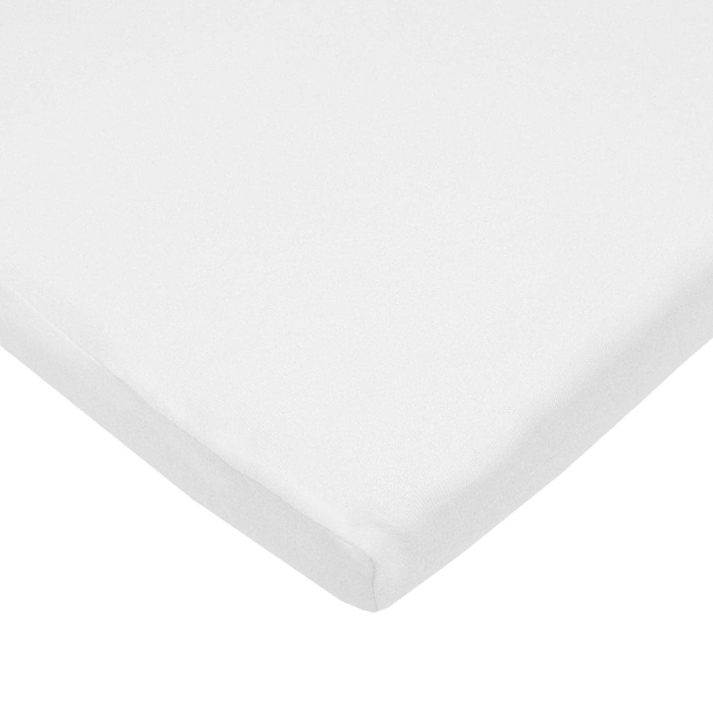 TL Care 100 Natural Breathable Cotton Jersey Knit Fitted Bassinet Sheet White 15 x 33 Soft Breathable for Boys and Girls