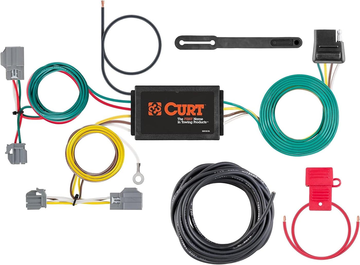 CURT 56138 Vehicle-Side Custom 4-Pin Trailer Wiring Harness for Ford Focus Sedan