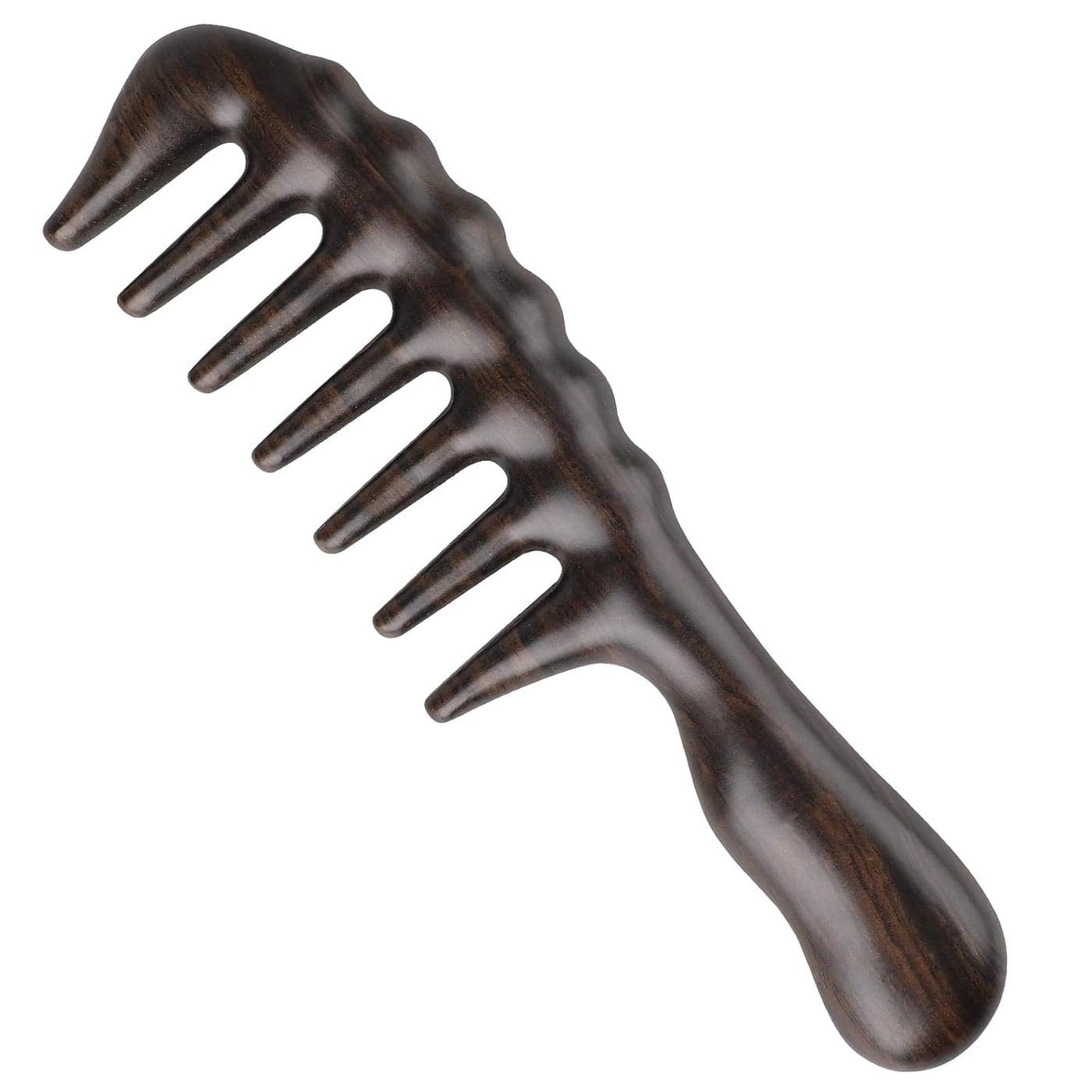 Onedor Handmade 100 Natural Black Sandalwood Hair Combs AntiStatic Sandalwood Scent Natural Hair Detangler Wooden Comb Thickening Comb