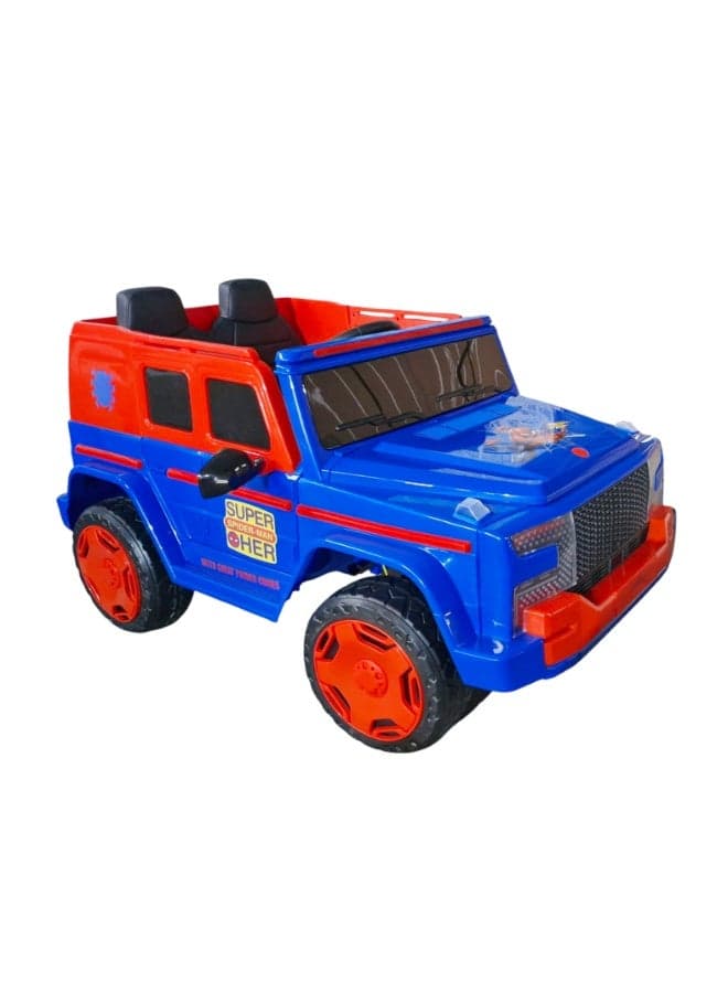 Lovely Baby Powered Riding Jeep LB 2888EL 12V Ride-On Car for Kids upto 7 Years– Battery Operated, Remote Control, 4 Motors, EVA Wheels, Leather Seat