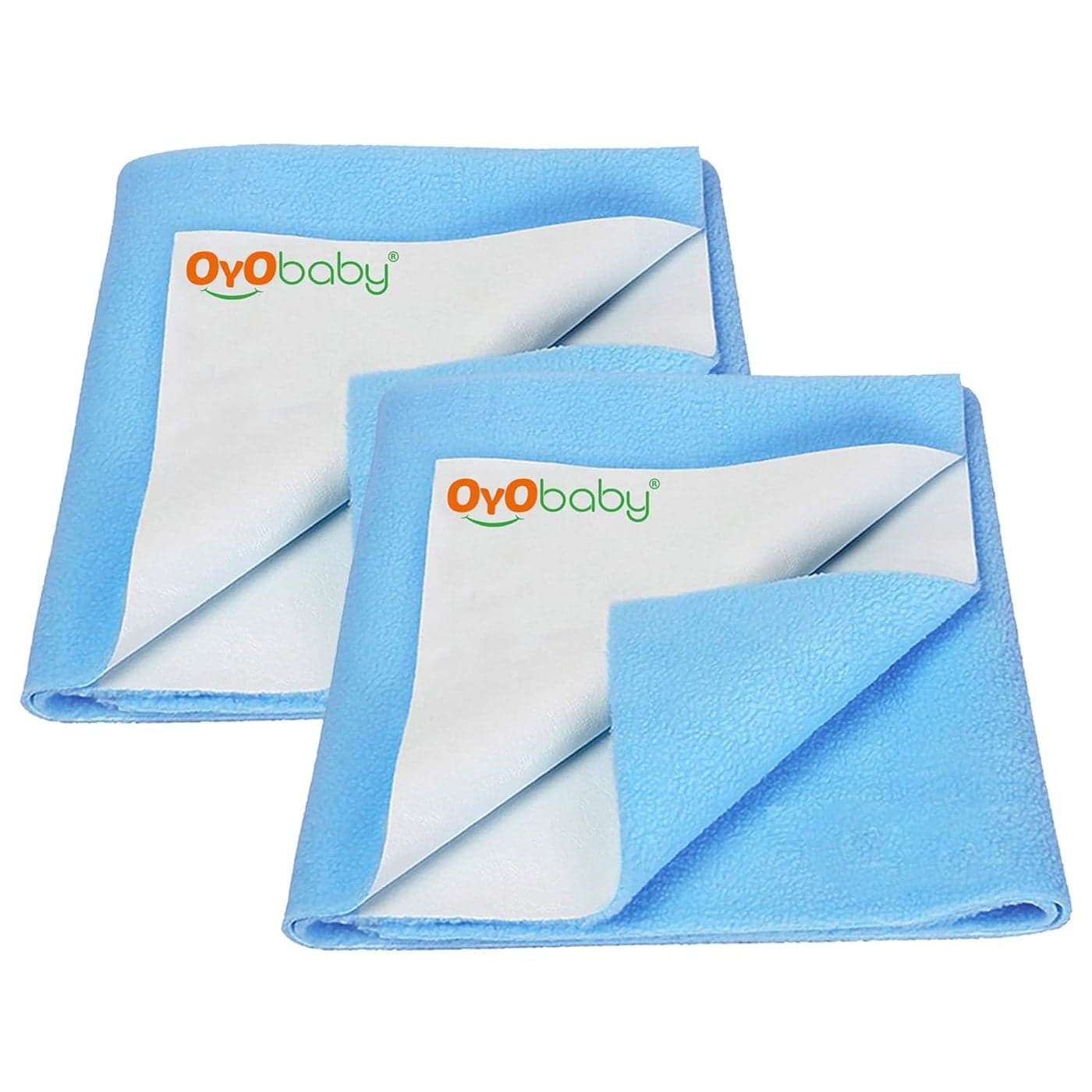 OYO BABY Toddler Baby Bed Sheet with Water Resistant and Easily Washable Dry Sheet Extra Absorbent Washable Dry Sheet Soft and Fleece Bed Sheet for Toddler Kids Large Size 140 X 100cm Sea Blue