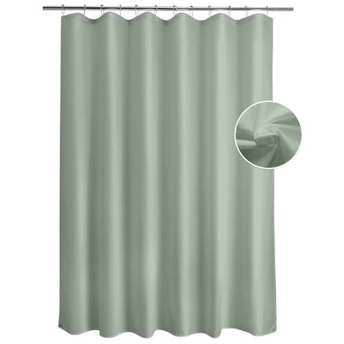 Titanker Waterproof Shower Curtain Liner Fabric, Sage Green Shower Curtain Liner with Magnets, Cloth Shower Liner Soft, Lightweight, Machine Washable, 70 x 72 Inches