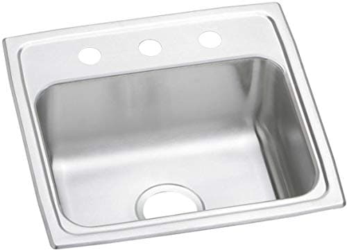 Elkay PSR1918 Celebrity 19" Drop In Single Basin Stainless Steel Kitchen Sink - 3 Faucet Holes