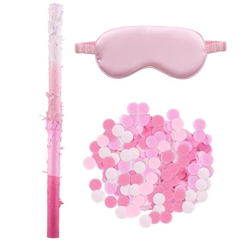Pinata Sticks Pink Pinata Stick and Blindfold 30g Confetti