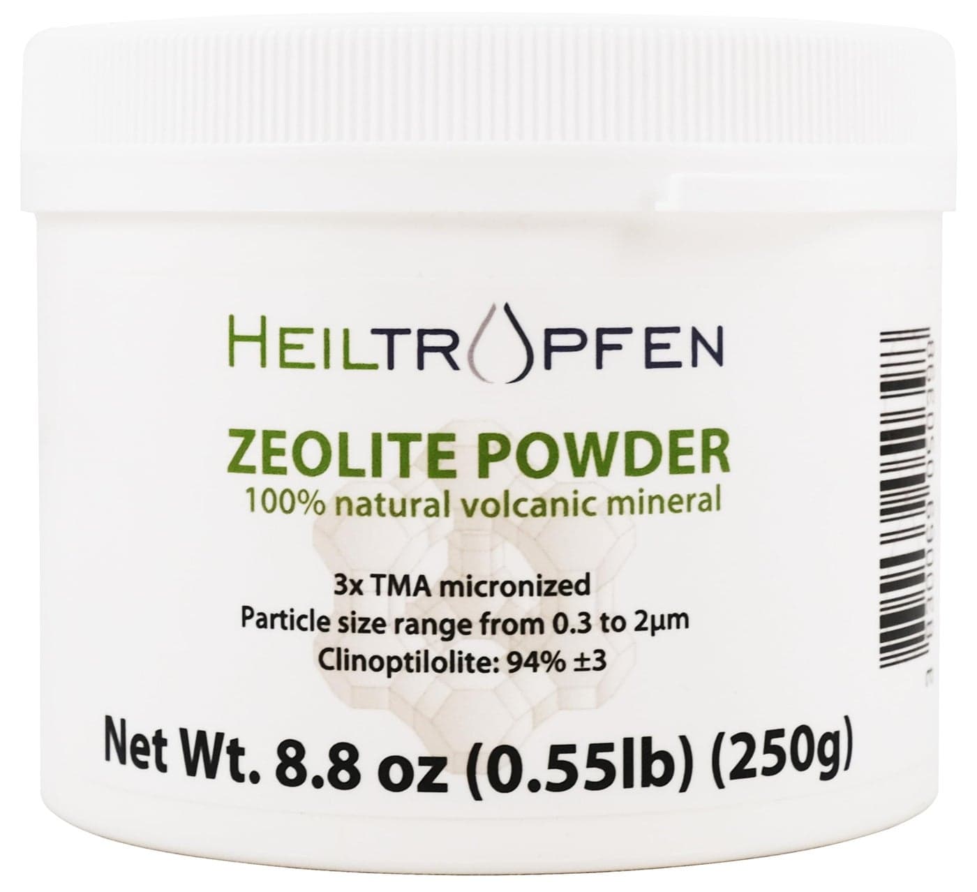 Zeolite Powder 055 Pound 250g Ultra FINE LessThan 2 m Clinoptilolite 943 3X Activated Natural Mineral Dust Heiltropfen