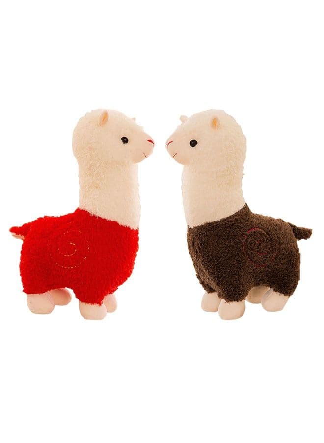 2 Piece Alpaca Doll Plush Toy No Chemical and Antibacterial Cute Soft 28cm