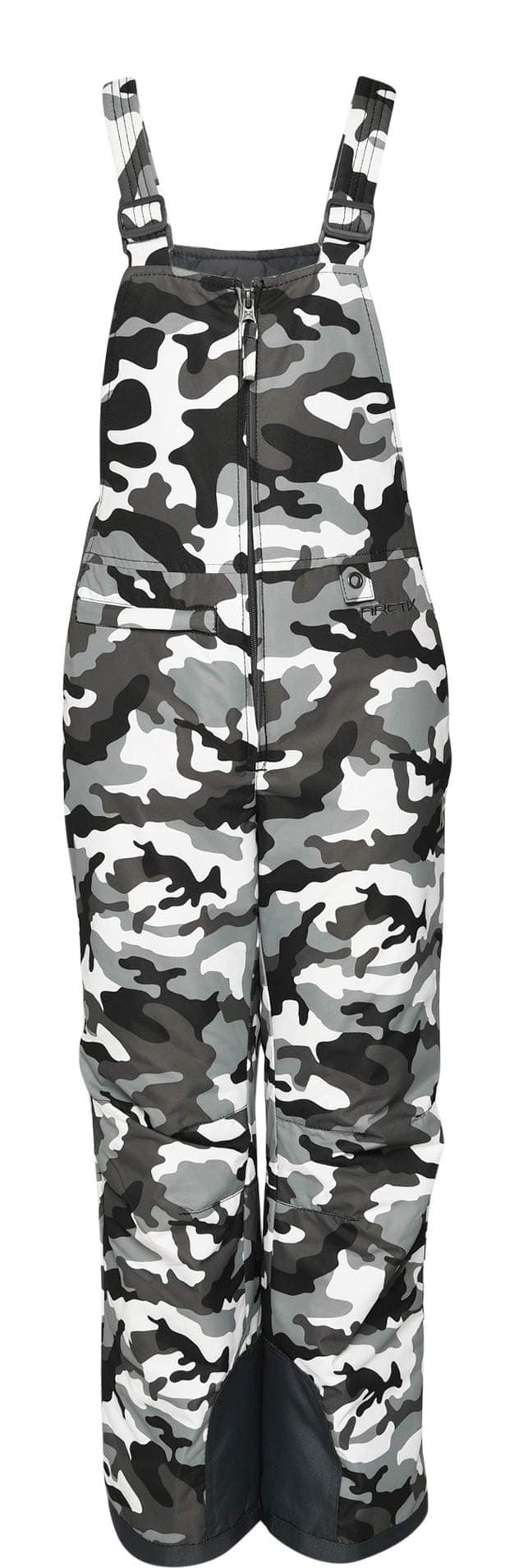 Arctix Kids Insulated Snow Bib Overalls, A6 Camo Black, Large