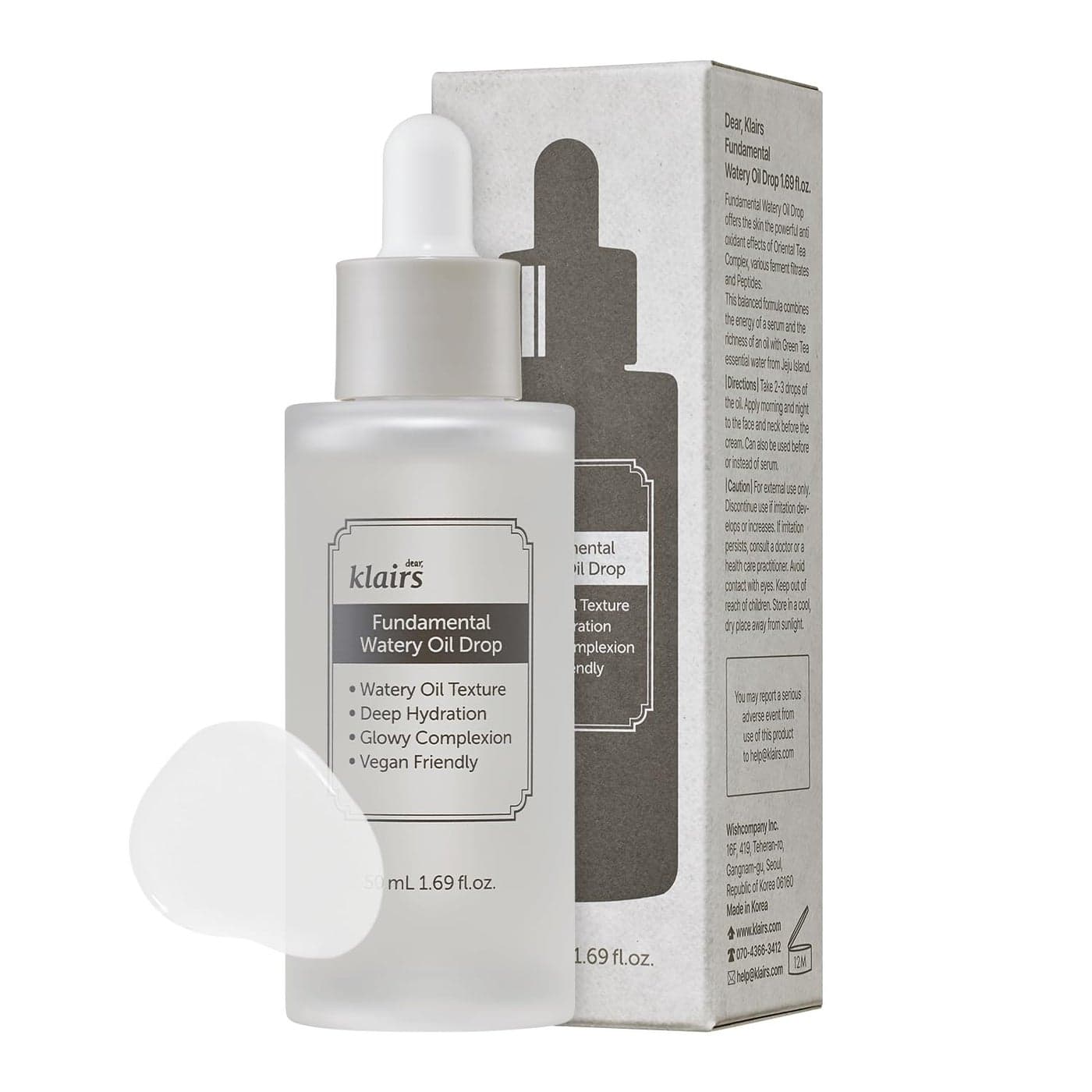Dearklairs Klairs Fundamental Watery Oil Drop 169 Fl Oz WaterBased Serum With The Rich Hydration Of A Facial Oil