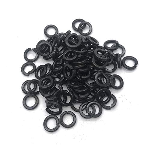 M6,0.24" ID,Open Lock Washer Spring Washer Black (100 pcs)
