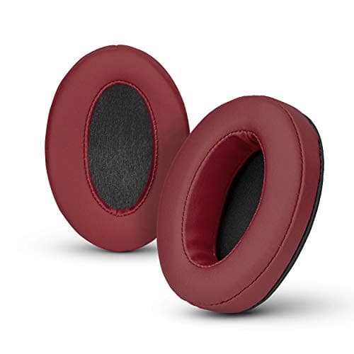 Brainwavz Angled Memory Foam Earpad - Suitable for Large Over The Ear Headphones (Angled, Dark Red)