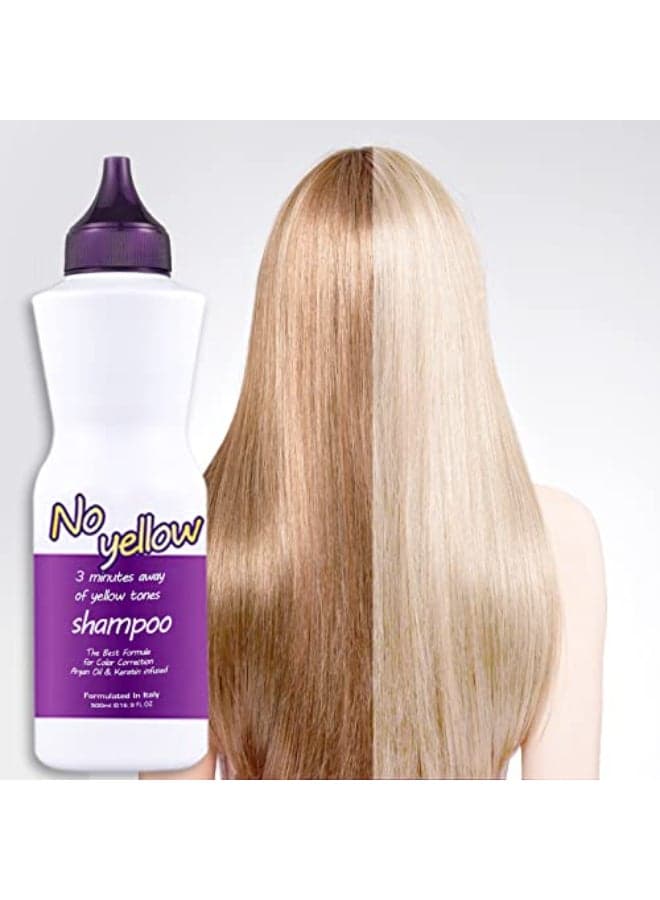NUSPA 3 Minutes Purple Shampoo Moisturizing Color Correction Sulfate Free Hair WashNo Yellow Shampoo for No Brass or Yellow Argan Oil Keratin Infused169OZ