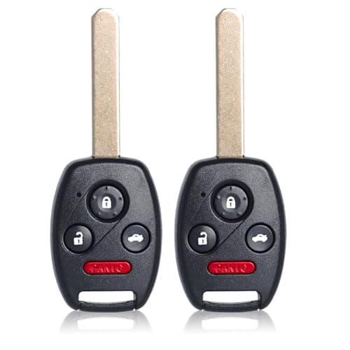 MechanMagic 2PCS Key Fob Remote Replacement Fits for Honda Civic EX Si Hybrid 2006 2007 2008 2009 2010 2011 2012 2013 Acura Mdx 2007-2013 N5F-S0084A Keyless Entry 4 Btns Remote Control 35111-SVA-306